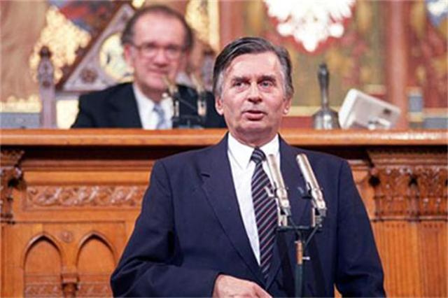 Jozsef Antall elected prime minister of Hungary