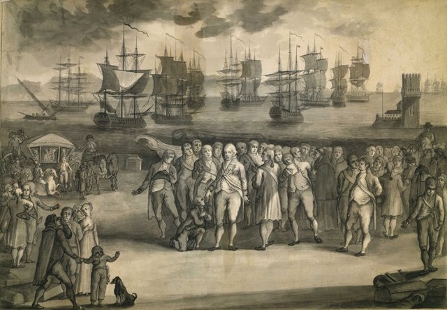 Família Real Portuguesa embarca para o Brasil