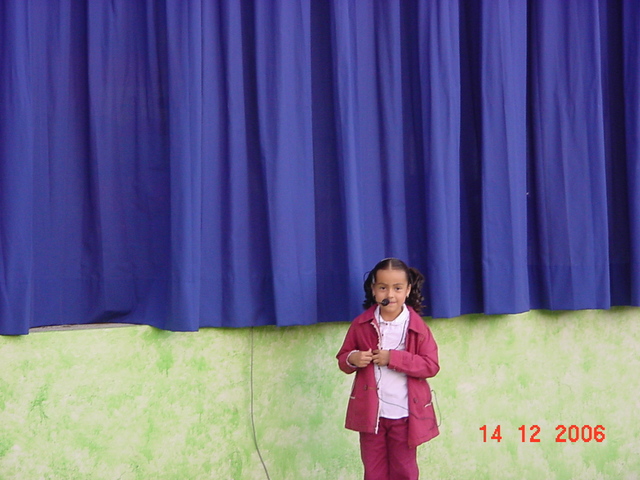 encabecè el festival de navidad de la escuela