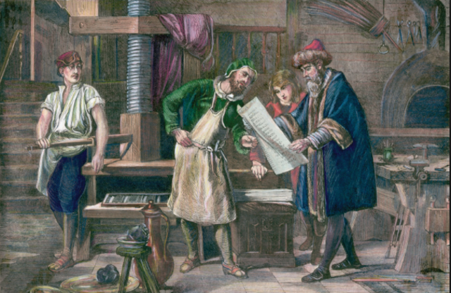 Gutenburg Produces the First Printed Bible