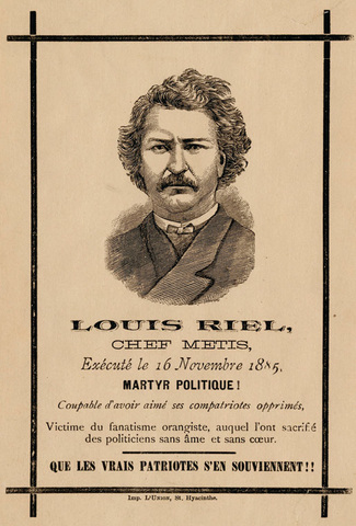 Louis Riel a été pendu pour la trahison.