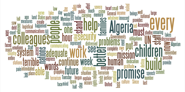 Remark to UN staff in Algiers, Algeria