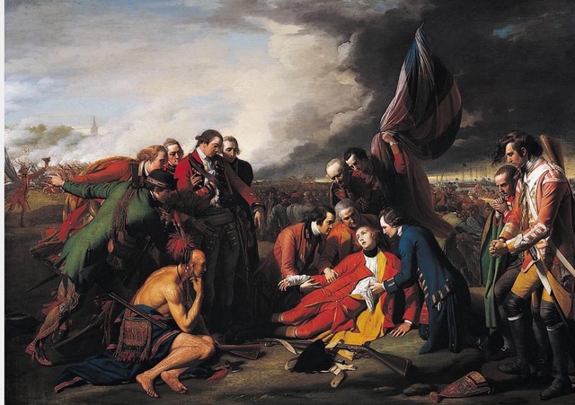 Death of General Wolfe Painted