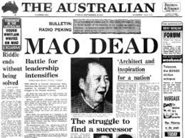 Mao's Death (http://www.history.com/this-day-in-history/chairman-mao-dies)