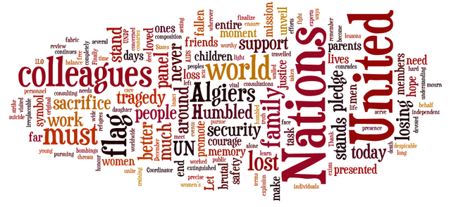 Remarks to the memorial ceremony for United Nations colleagues who perished in the Algiers bombing