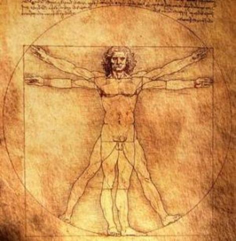 Leonardo da Vinci : Den vitruvianske mand ca. 1490.