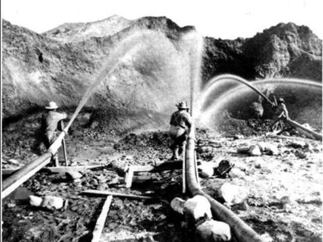 who invented hydraulic mining