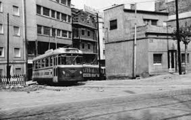 Desaparición del tranvía en las calles