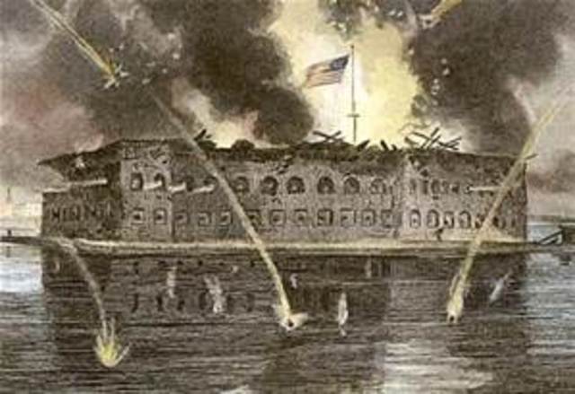 The Battle of Fort Sumter Begins