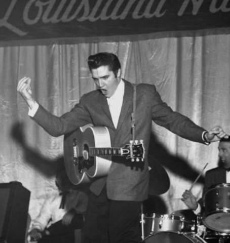 Elvis Presley appears on the "Milton Berle Show"