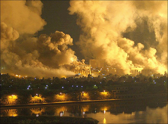 The U.S. invaded Iraq, and the Iraqi military was quickly defeated. This was known as the first part of the Second Gulf War.