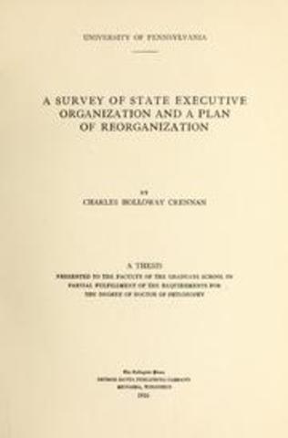 Reorganization of State Government, chap 22
