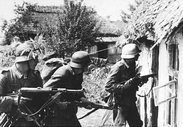 Three uniformed Nazi officers searched the Johansen's house. (Fiction)