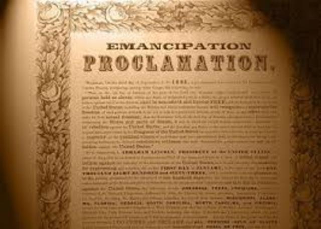 LIncoln signs the Emancipation Proclamation