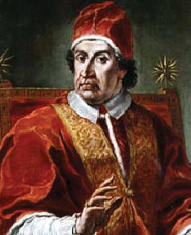 Pope Clement XI rules against the Jesuits in the Chinese Rites controversy.