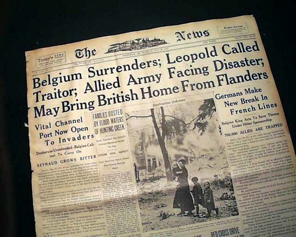 Belgium Surrenders to Germany