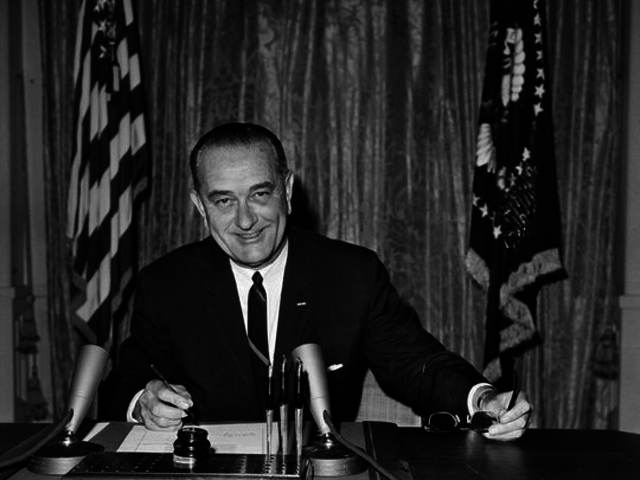 Lyndon B. Johnson televised appearance