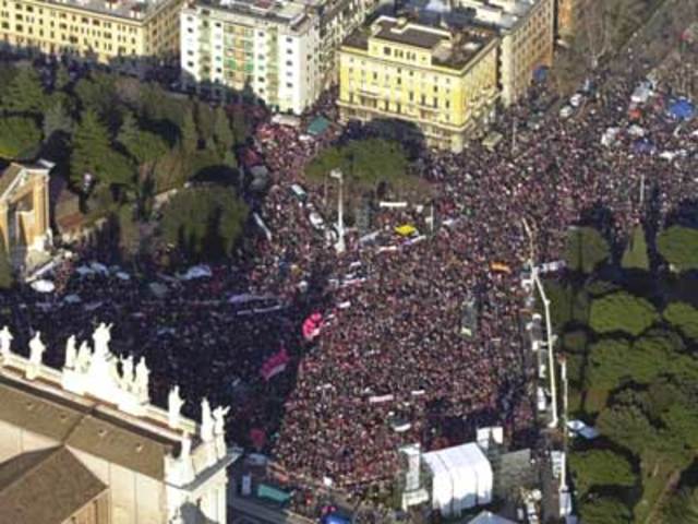 LARGEST ANTI-WAR PROTEST IN HISTORY