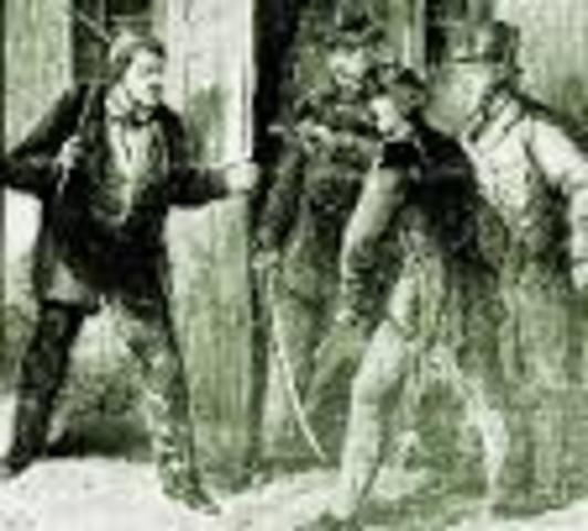 Mary Suratt and Lewis Powell are arrested