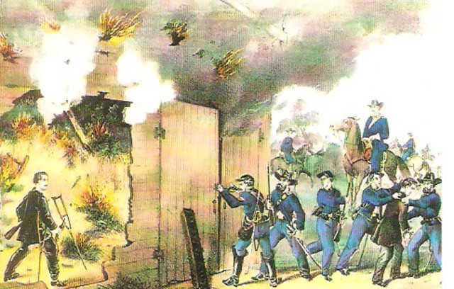 John Wilkes Booth gets shot