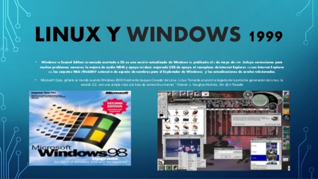 Es lanzado es Sistema Operativo LINUX 2,2,o