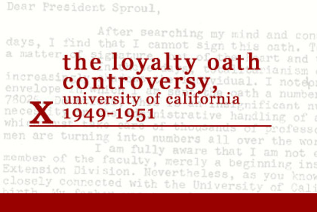 The Loyalty Oath Contraversy