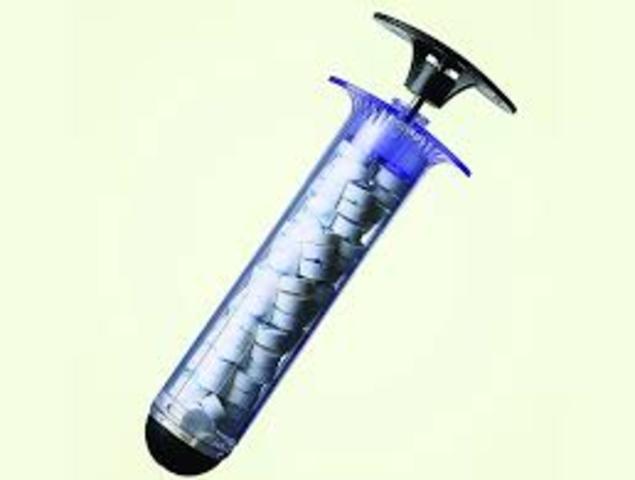 Jeringuilla con esponjas