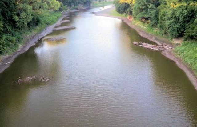 High water at Blue River Kansas stops Donner Party in there path to California.