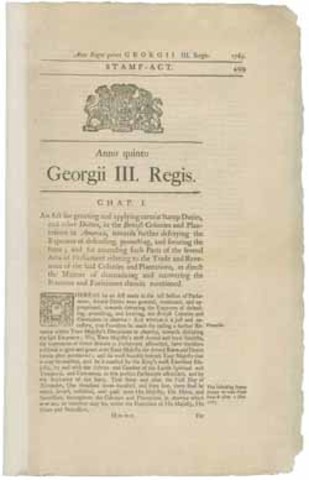 The Stamp Act was Passed