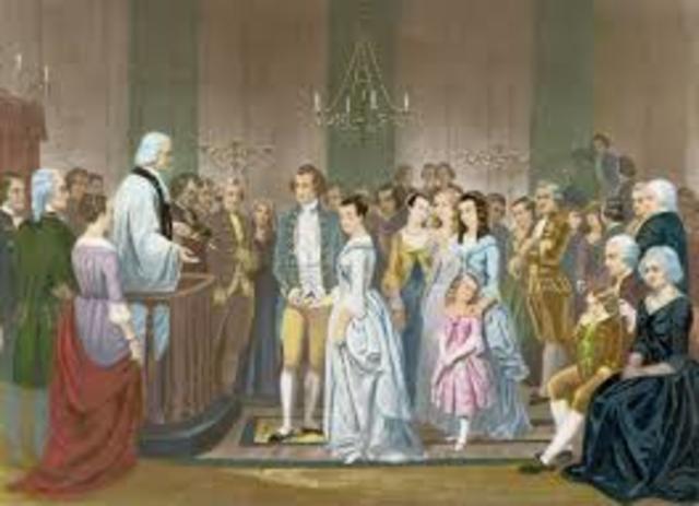 Marriage to Martha Washington