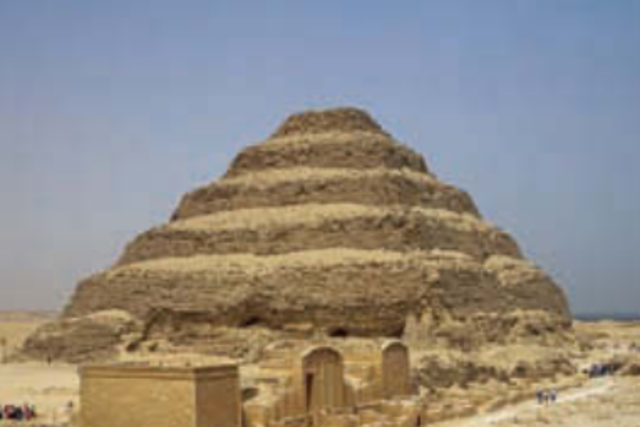 First stone pyramid built in Saqqara for the pharaoh Djoser