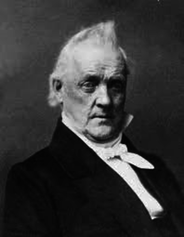 James Buchanan sworn into office as the 15th president