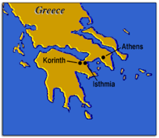 The Sanctuary of Poseidon was built at Isthmia using Doric Order Styled columns