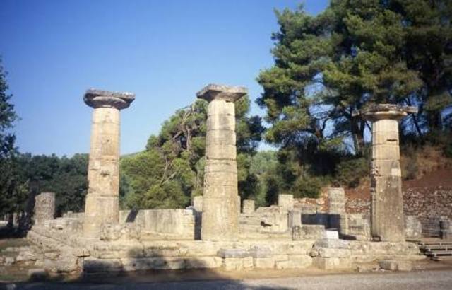 The Temple of Hera was built at Olympus using Doric styled columns