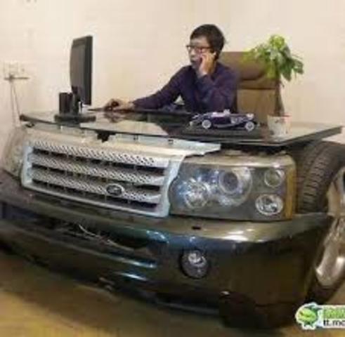 Raw materials are used to make another car.