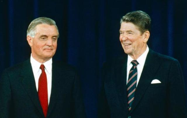 Reagan and Mondale in 1984 Presidential Debate
