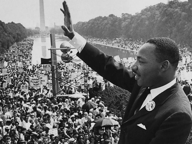 Martin Luther King delivers "I Have a Dream" speech