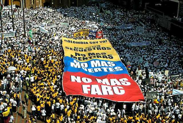 Marcha contra las FARC convocada por las redes sociales