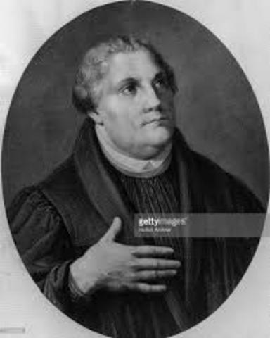 Martin Luther’s Publication of 95 Theses 1517