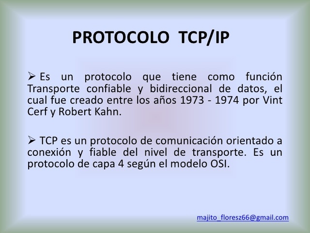 Definición del protocolo TCP/IP