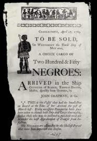 1643- The practice of slavery becomes legalized