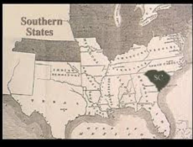 South Carolina secedes from the Union