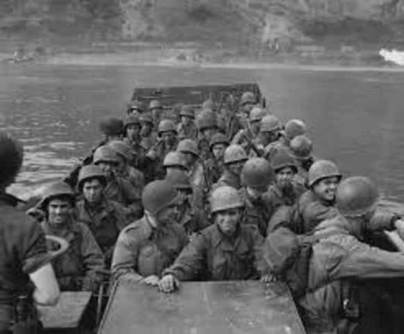 US troops cross the Rhine River at Remagen