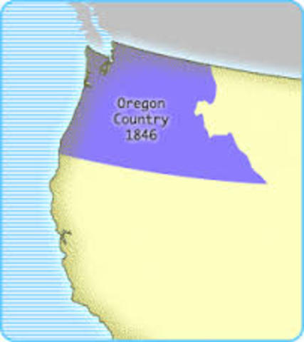Oregon Treaty between the US and Britain was signed, Britain then gave up and signed the land to the United States at the 49 paralell
