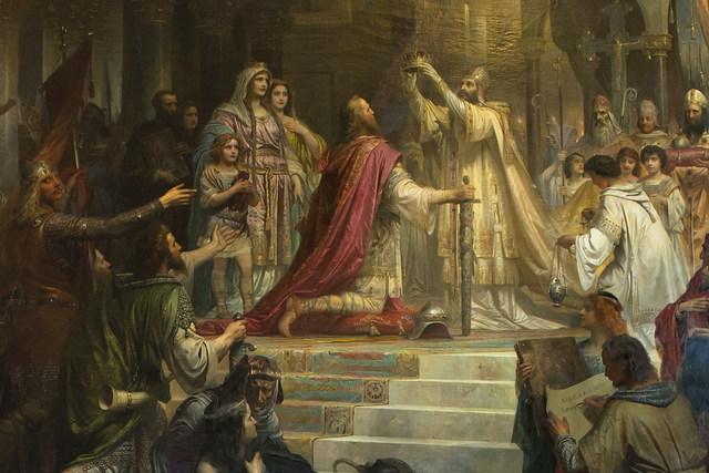 FRANCE: Charlemagne Crowned by Pope