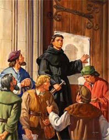 Martin Luther's publication of 95 Theses