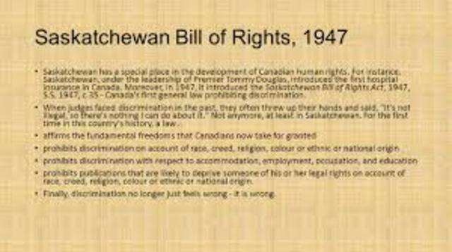 Saskatchewan Bill of Rights in Canada