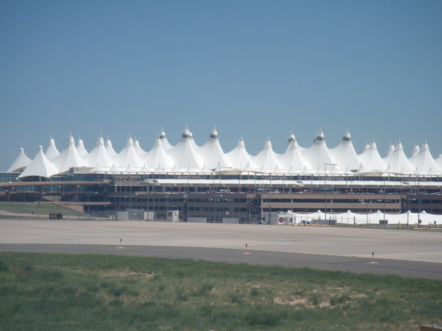 Denver International Airport opens to the public.