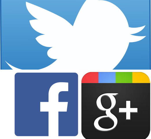 FACEBOOK, TWITTER, GOOGLE +