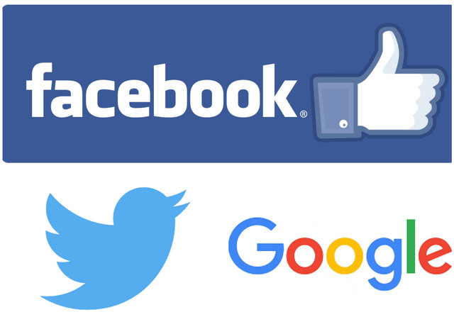 Twitter, Google y Faceboook